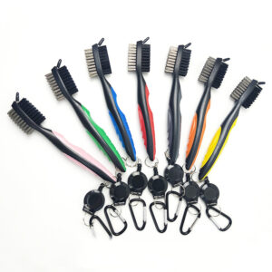 golf cleaning brush, club head brush, double sided brush, multi functional double sided brush
