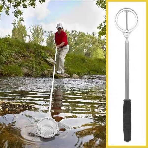 golf ball retriever, telescopic golf ball pick up pole, retractable ball fetching stick, golf course supplies & accessories