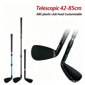 telescopic 3 section golf wedge, retractable practice wedge for indoor & outdoor golf